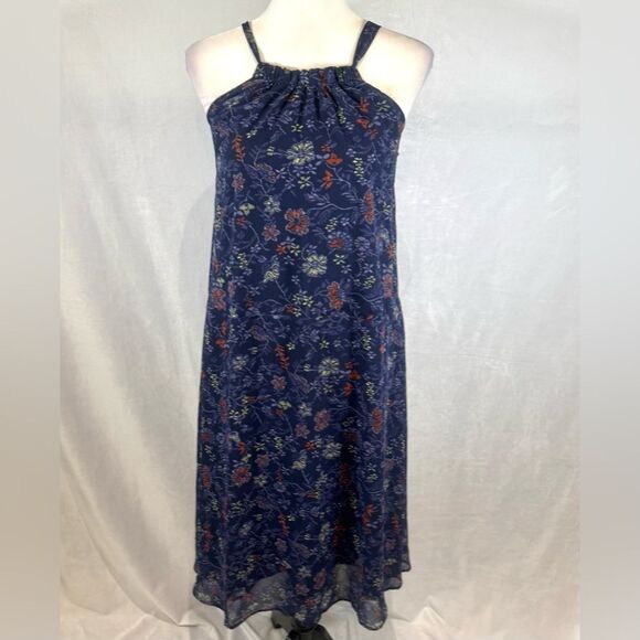 ModCloth Illuminated Elegance purple floral chiffon midi dress size small - Picture 1 of 5